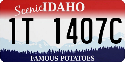 ID license plate 1T1407C
