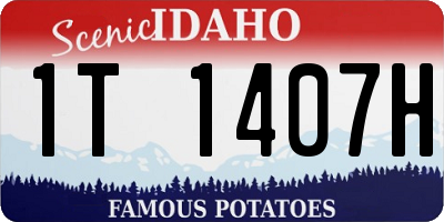 ID license plate 1T1407H