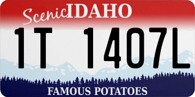 ID license plate 1T1407L