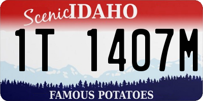 ID license plate 1T1407M