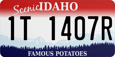 ID license plate 1T1407R