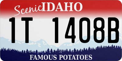 ID license plate 1T1408B
