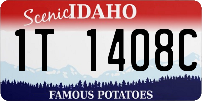 ID license plate 1T1408C