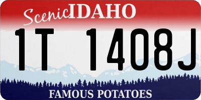 ID license plate 1T1408J