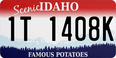 ID license plate 1T1408K