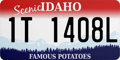 ID license plate 1T1408L