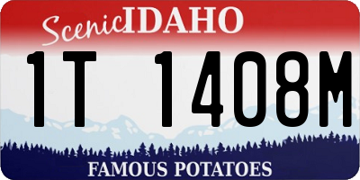 ID license plate 1T1408M