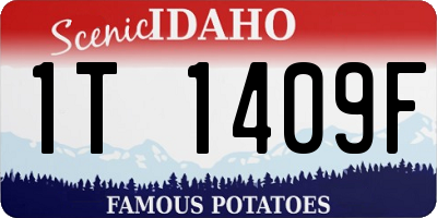 ID license plate 1T1409F