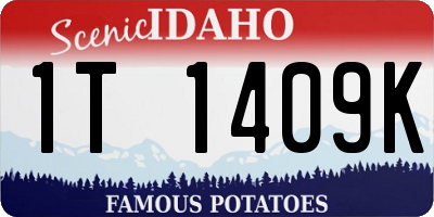 ID license plate 1T1409K