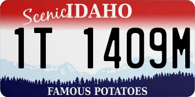 ID license plate 1T1409M