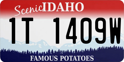 ID license plate 1T1409W