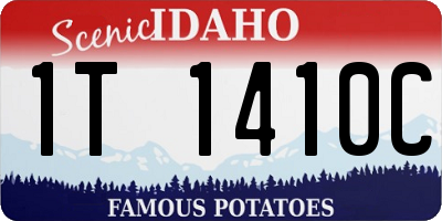 ID license plate 1T1410C