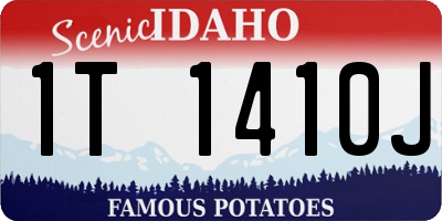 ID license plate 1T1410J