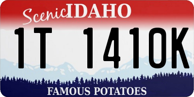 ID license plate 1T1410K