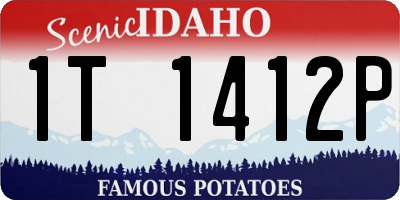 ID license plate 1T1412P