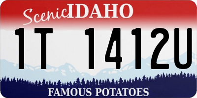 ID license plate 1T1412U