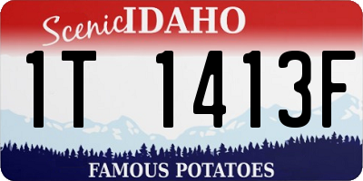 ID license plate 1T1413F