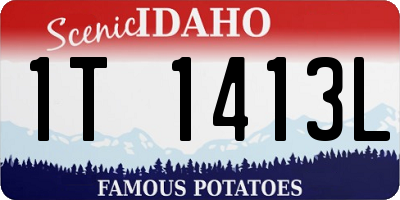 ID license plate 1T1413L