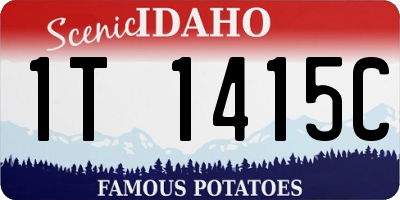 ID license plate 1T1415C