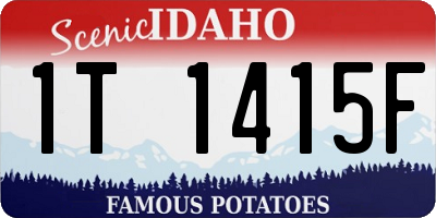 ID license plate 1T1415F