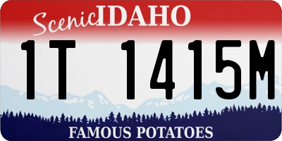ID license plate 1T1415M