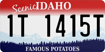ID license plate 1T1415T