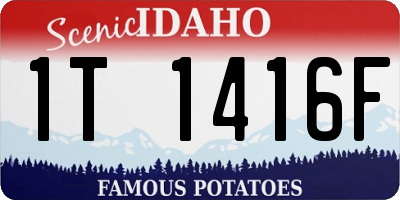 ID license plate 1T1416F
