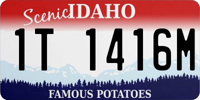 ID license plate 1T1416M