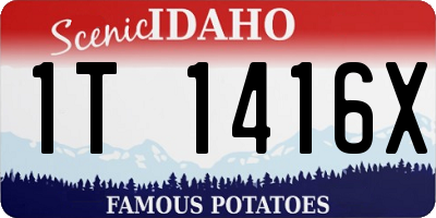 ID license plate 1T1416X