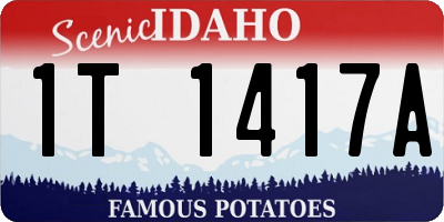 ID license plate 1T1417A