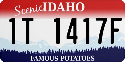 ID license plate 1T1417F