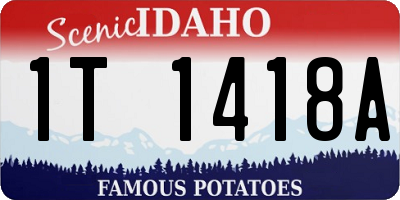 ID license plate 1T1418A