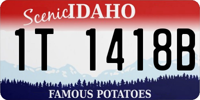 ID license plate 1T1418B