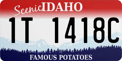 ID license plate 1T1418C