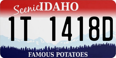 ID license plate 1T1418D