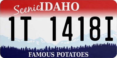 ID license plate 1T1418I