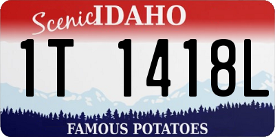 ID license plate 1T1418L
