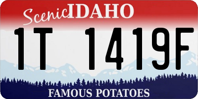 ID license plate 1T1419F