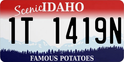 ID license plate 1T1419N