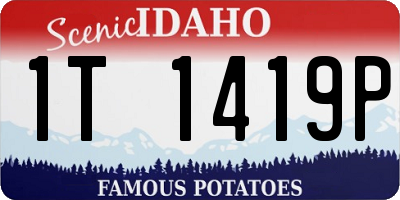 ID license plate 1T1419P