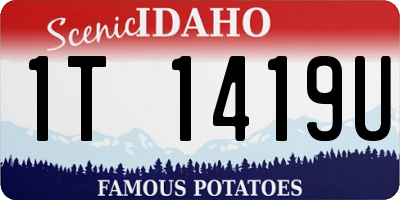 ID license plate 1T1419U