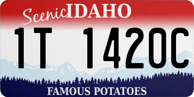 ID license plate 1T1420C