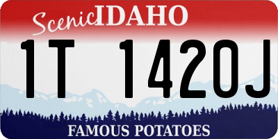 ID license plate 1T1420J