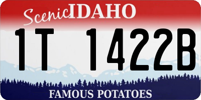 ID license plate 1T1422B
