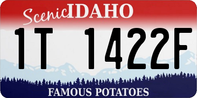 ID license plate 1T1422F