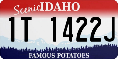 ID license plate 1T1422J
