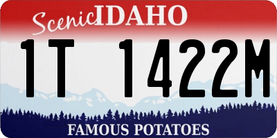 ID license plate 1T1422M