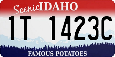 ID license plate 1T1423C