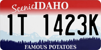 ID license plate 1T1423K