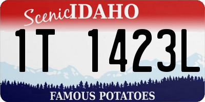 ID license plate 1T1423L